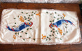 Hand Embroidered Table Runner with Birds and Berries