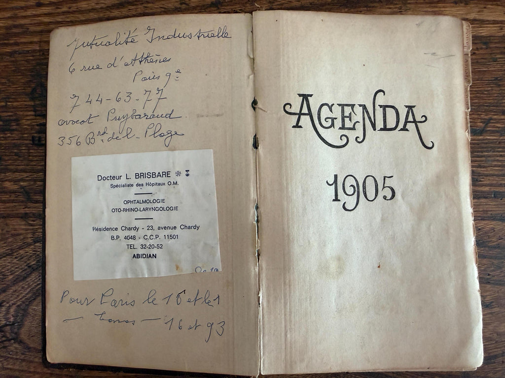 Agenda 1905 French Language Vintage Diary