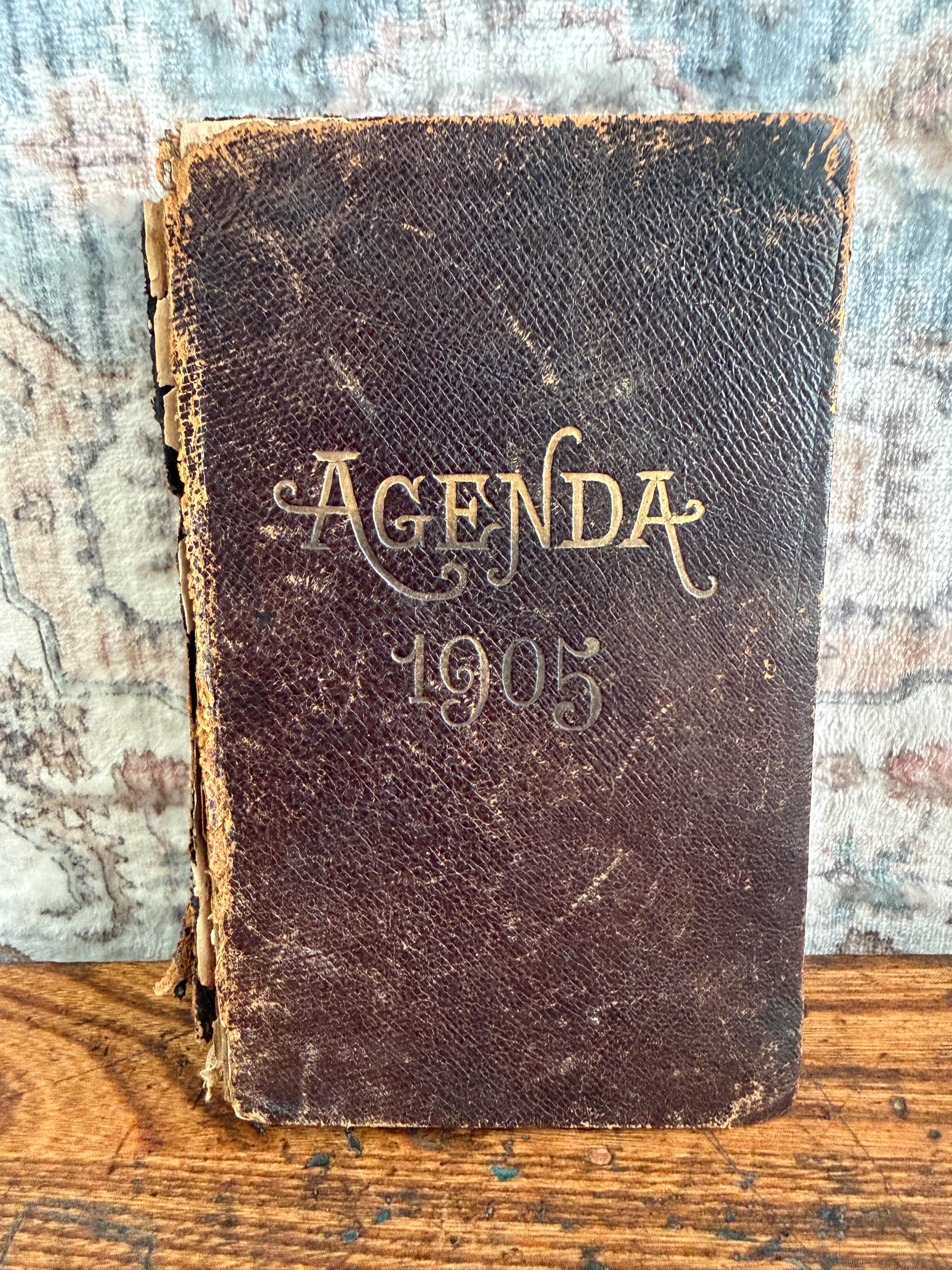 Agenda 1905 French Language Vintage Diary