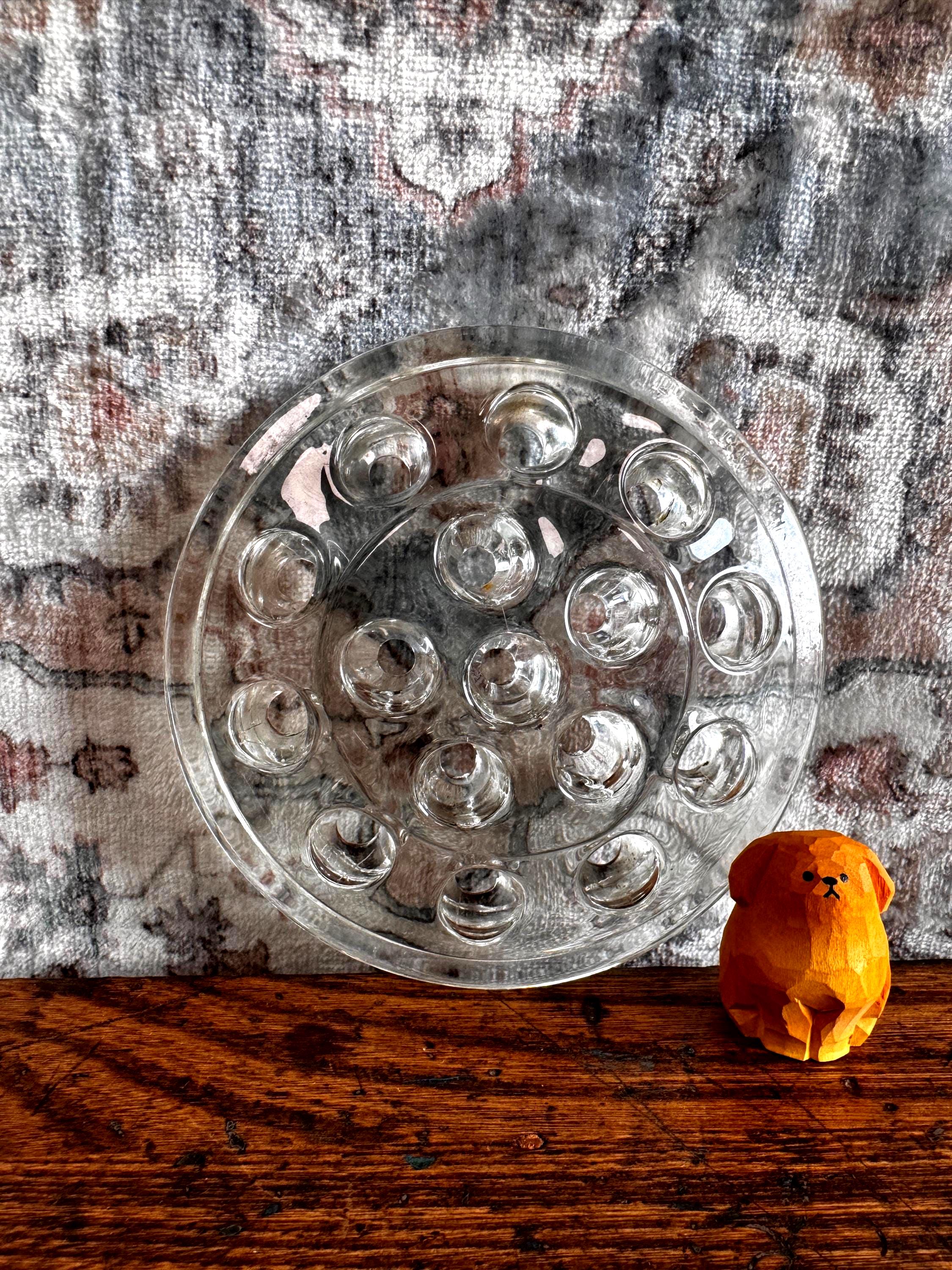 Clear Glass Flower Frog - 5 Inch