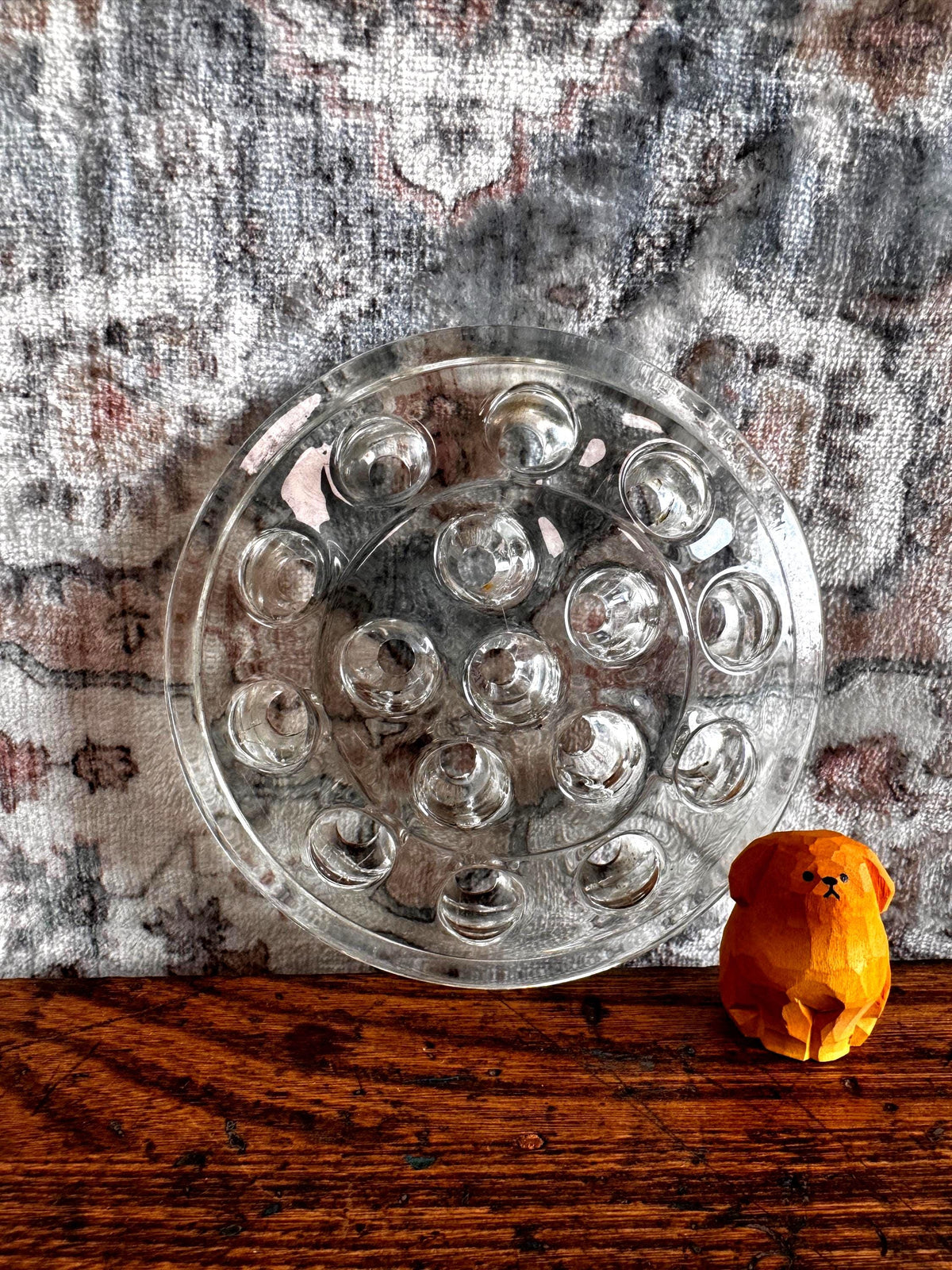 Clear Glass Flower Frog - 5 Inch