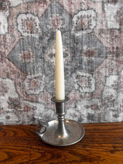 Vintage Pewter Chamberstick Candle Holder by KMD Royal Holland