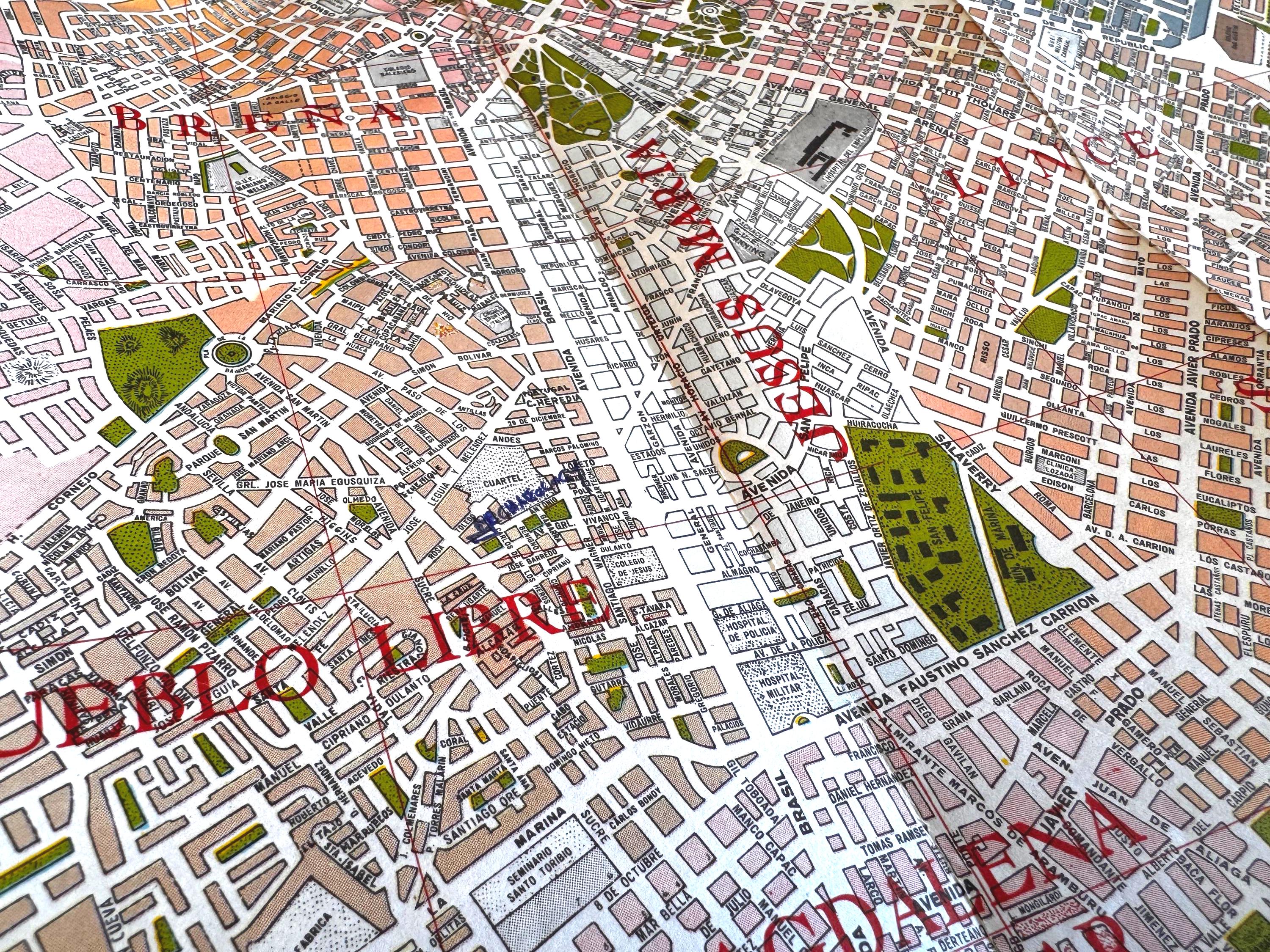 Ciudad de Lima Metropolitana Vintage City Map