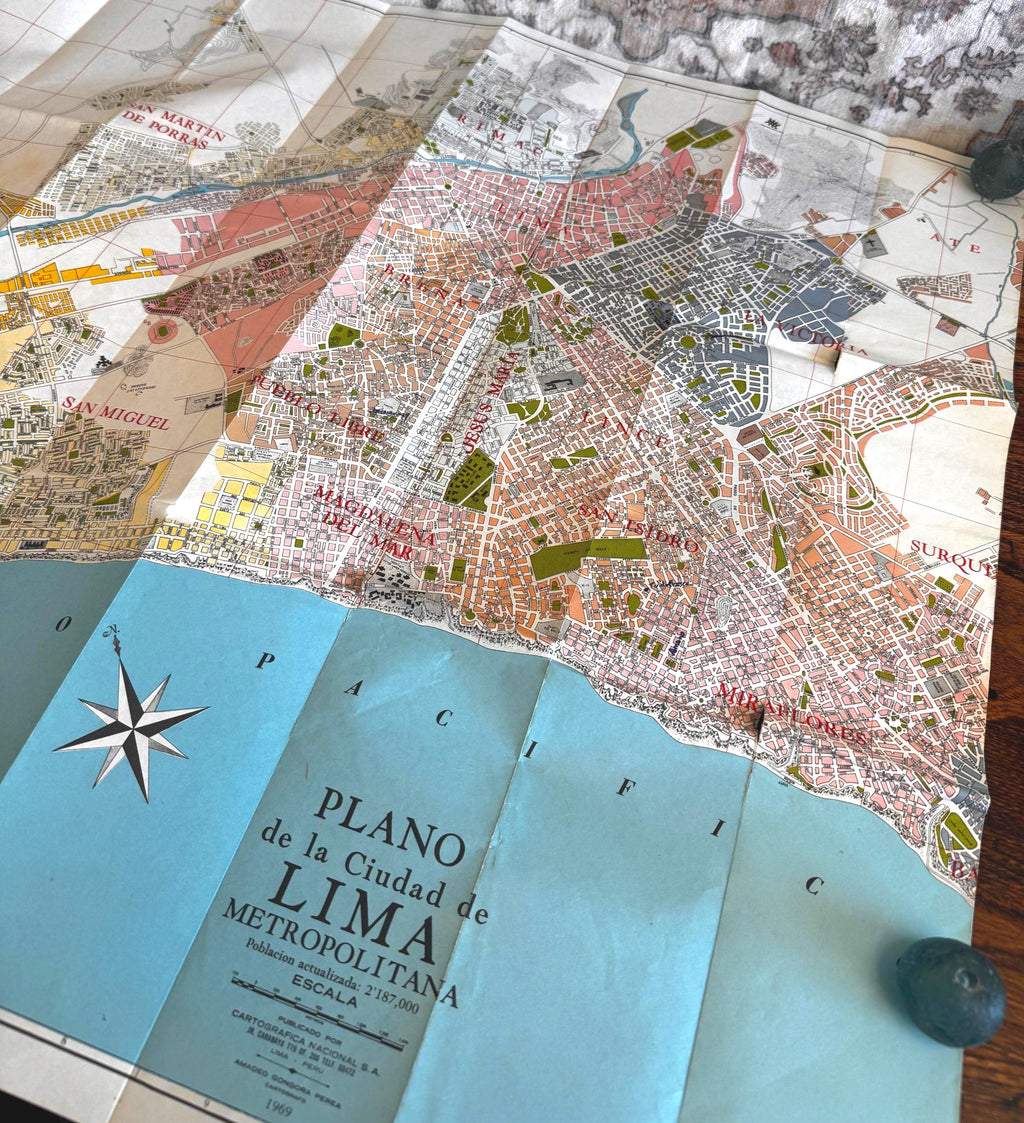 Ciudad de Lima Metropolitana Vintage City Map