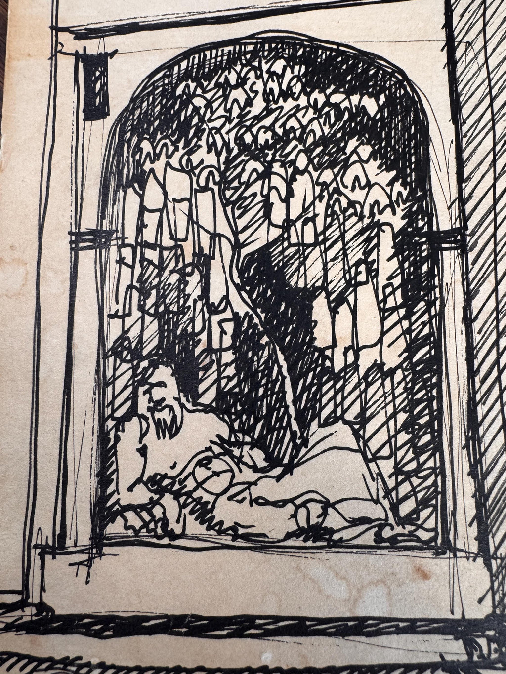 San Carlo alle Quattro Fontane Pen and Ink Drawing