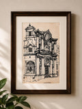 San Carlo alle Quattro Fontane Pen and Ink Drawing