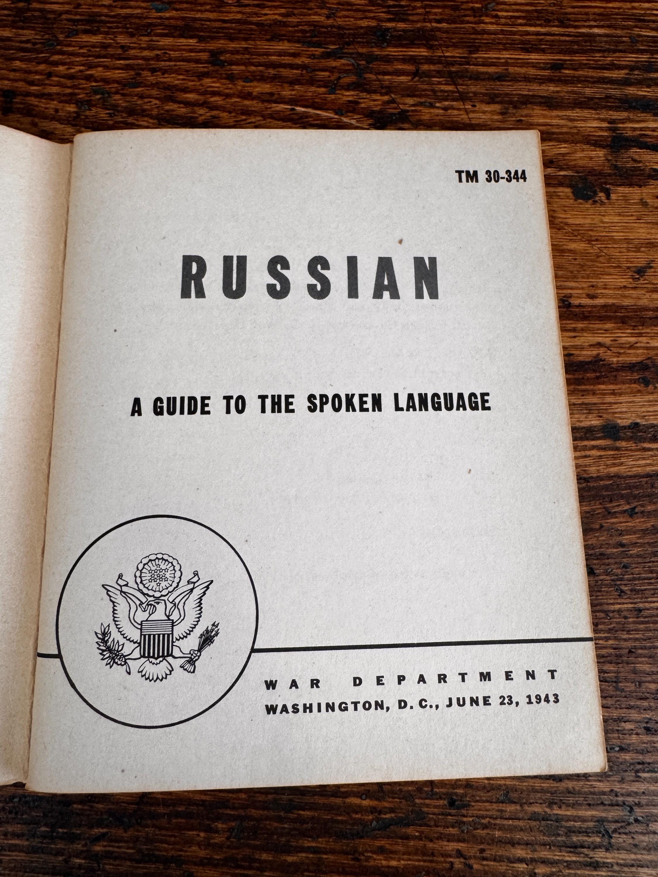 2 Vintage WWII Language Guide Books: Japanese & Russian