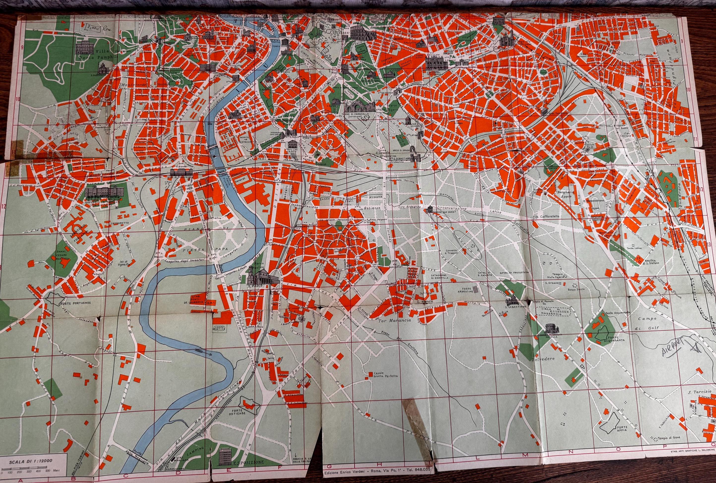 Nuovissima Pianta di Roma Guide and Map