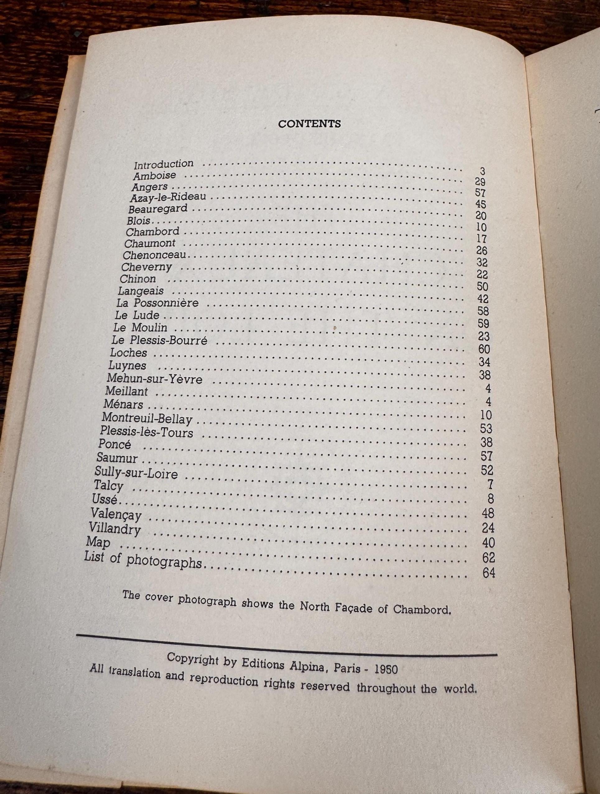 The Chateaux on the Loire by François Gebelin | 1950 Paperback Guidebook