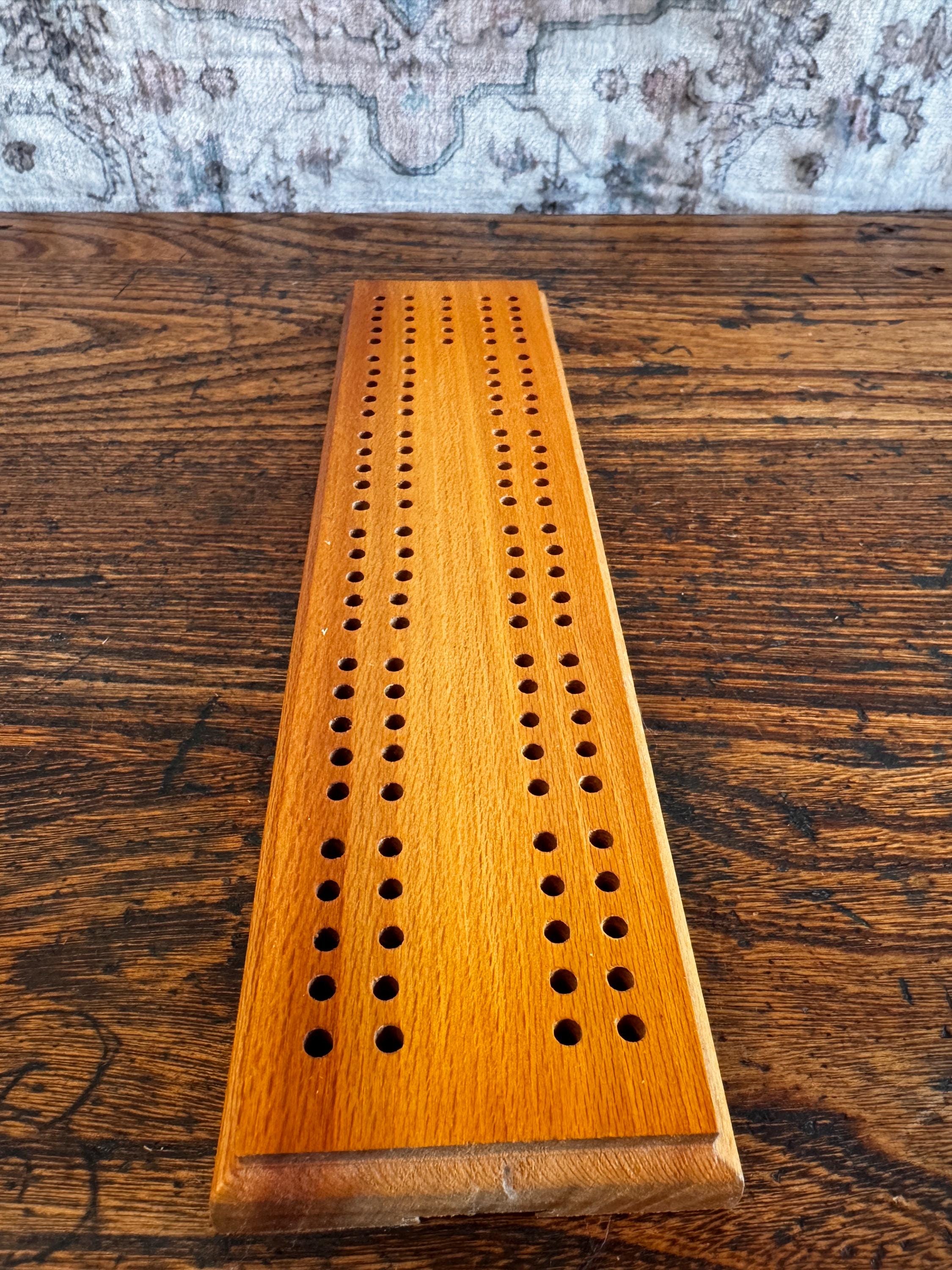 Vintage Wooden Cribbage Board with Original Box by Drueke