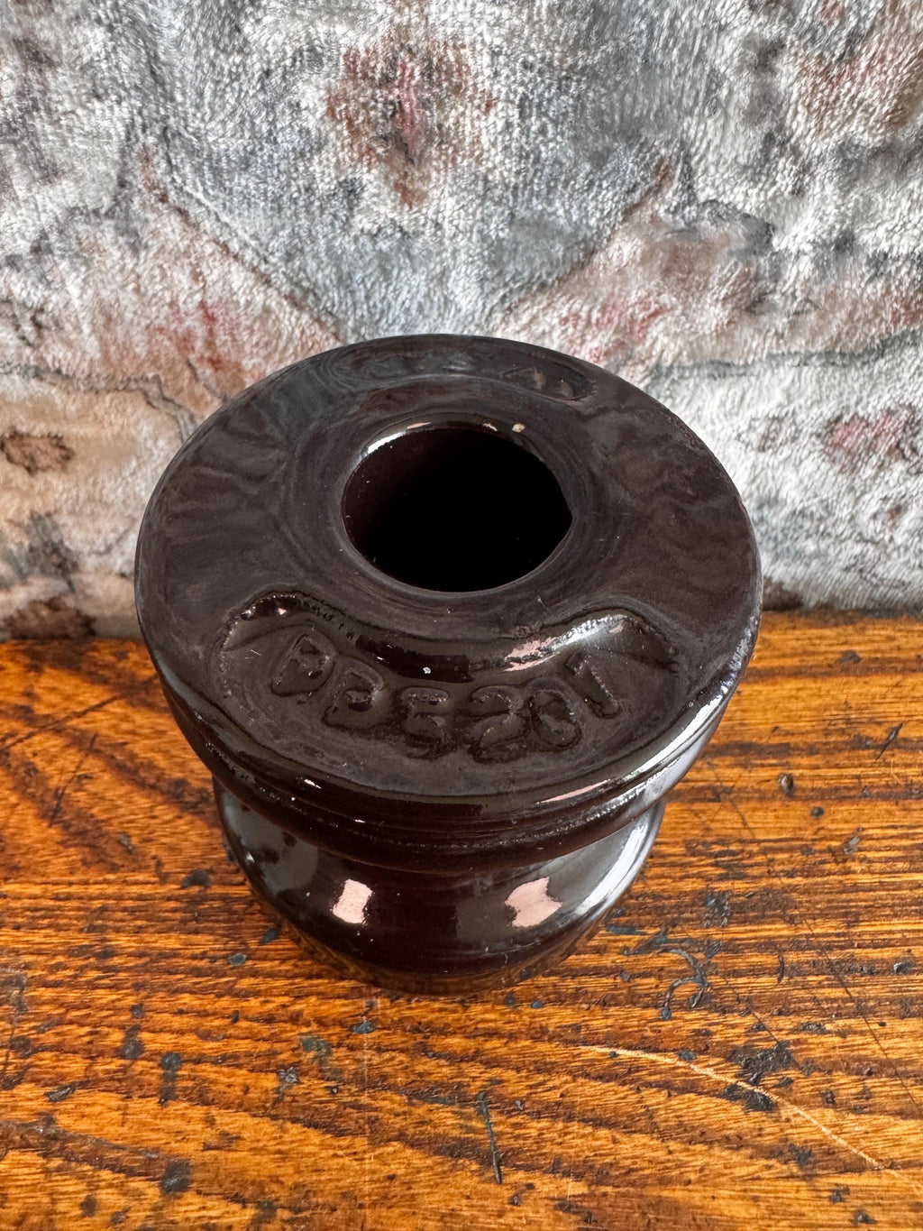 Vintage Brown Ceramic Electrical Insulator PP5201 USA