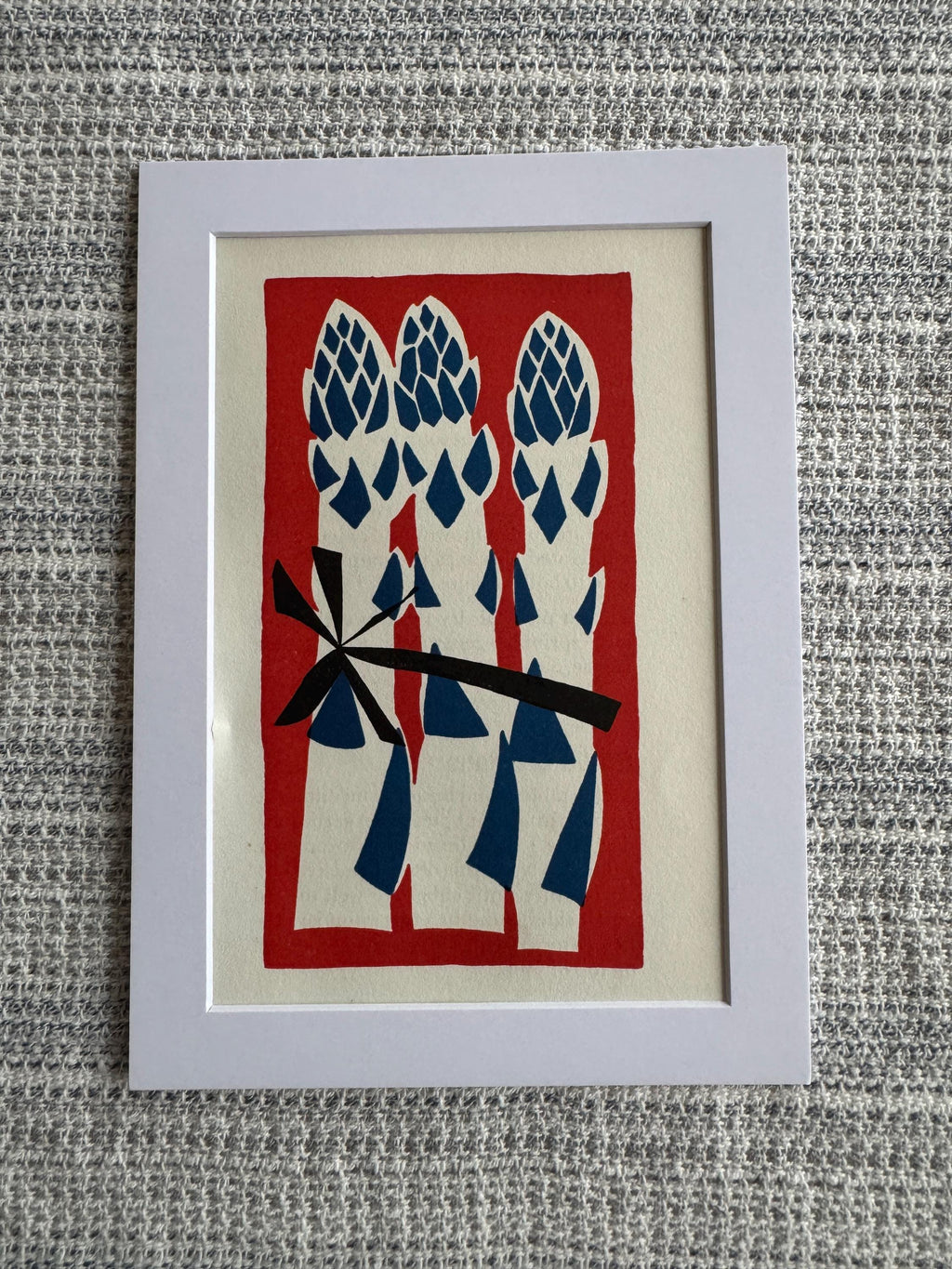 Simple French Cookery Book Plate Print 1958 – Asparagus