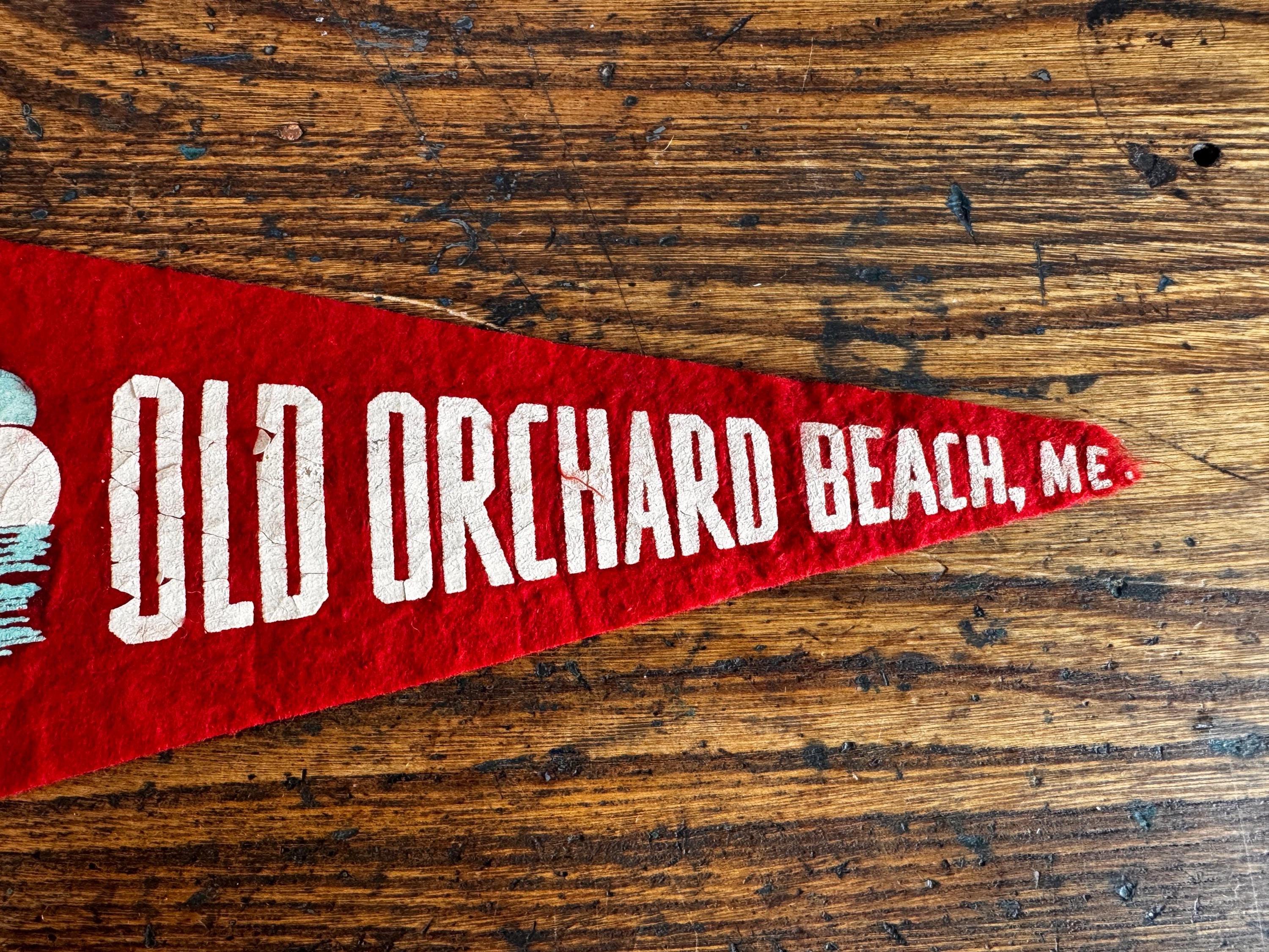 Old Orchard Beach Maine Vintage Felt Souvenir Pennant