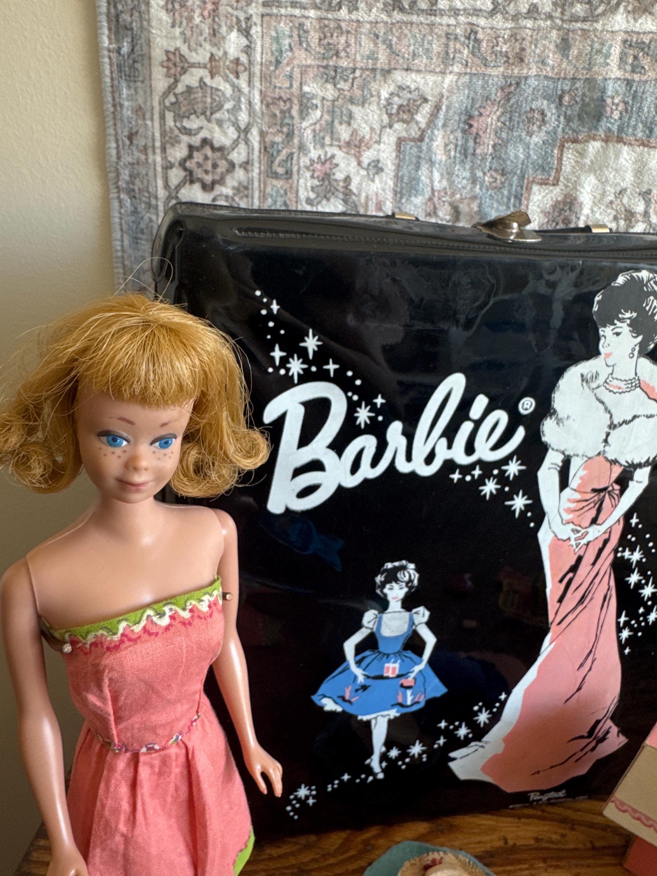 Vintage 1960's Mattel Midge Doll with Accessories and Carrying Case