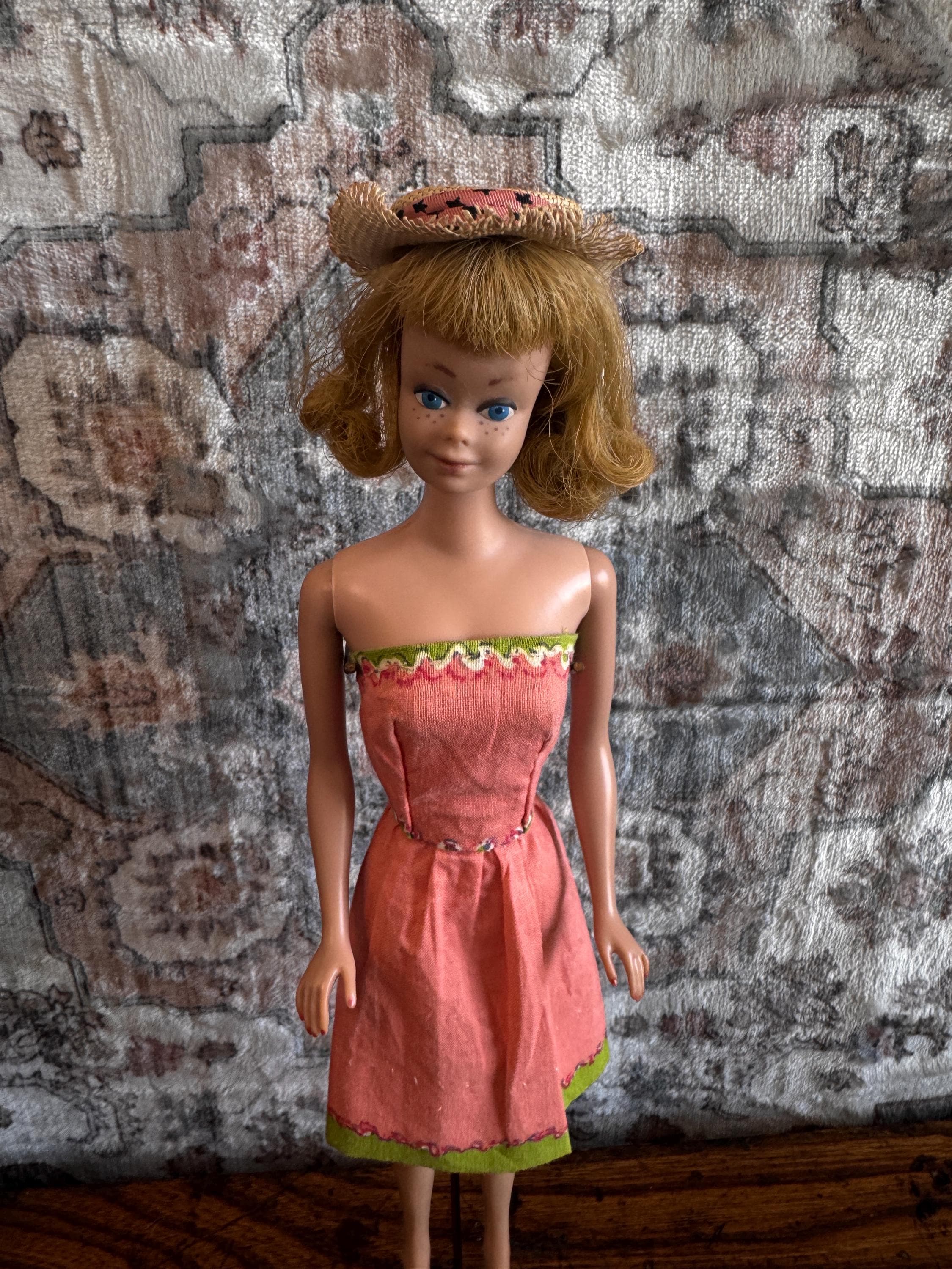 Vintage 1960's Mattel Midge Doll with Accessories and Carrying Case