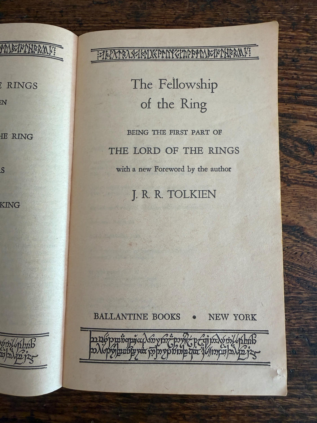 Lot of 3 The Lord of the Rings Books by J.R.R. Tolkien