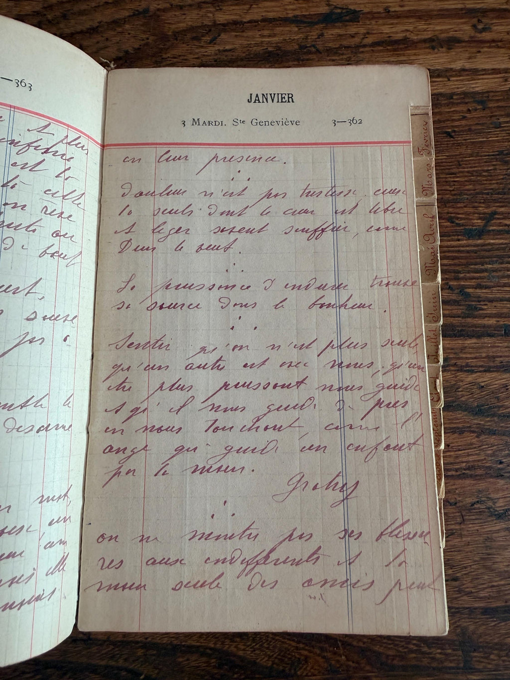 Agenda 1905 French Language Vintage Diary