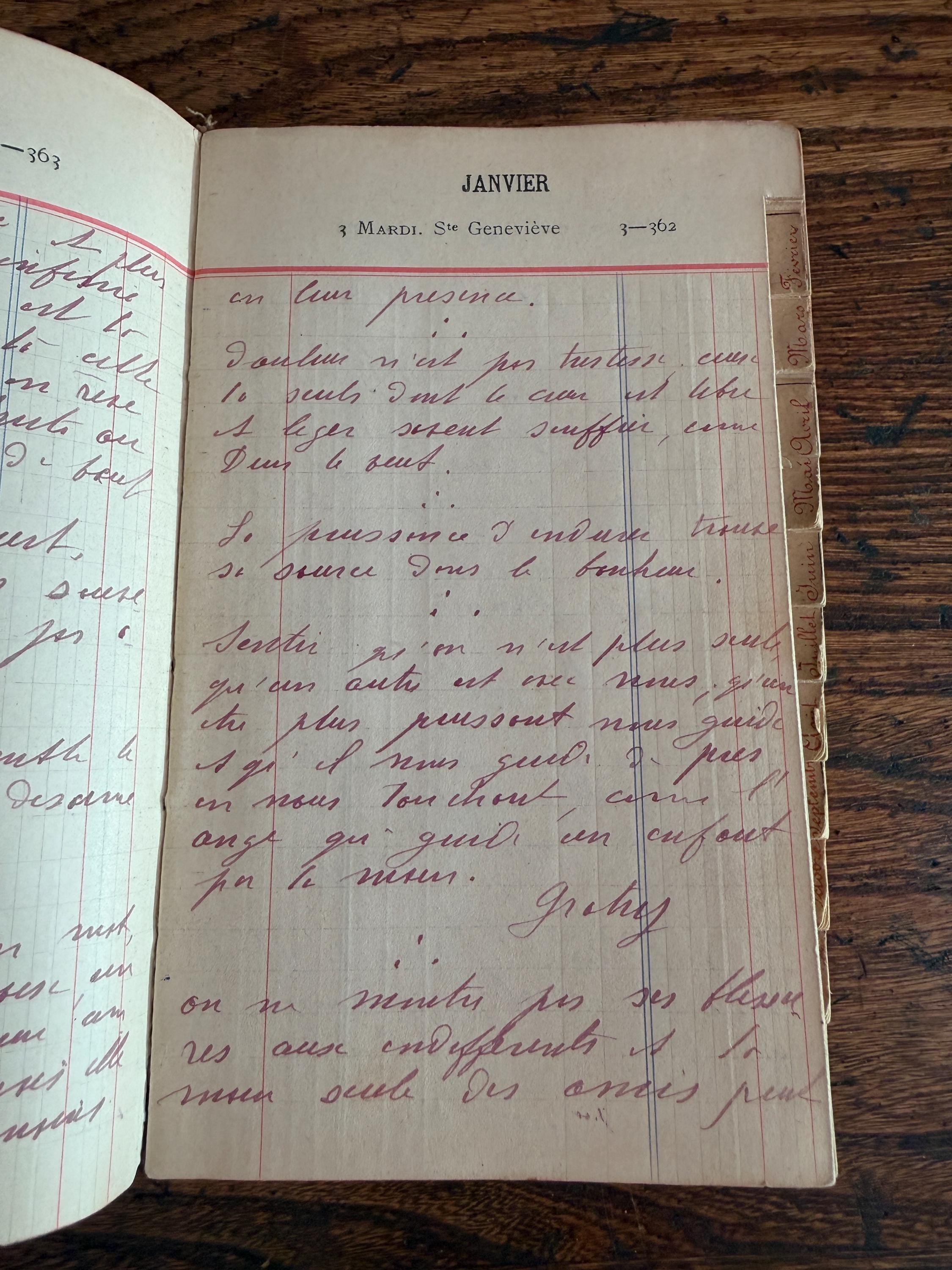 Agenda 1905 French Language Vintage Diary