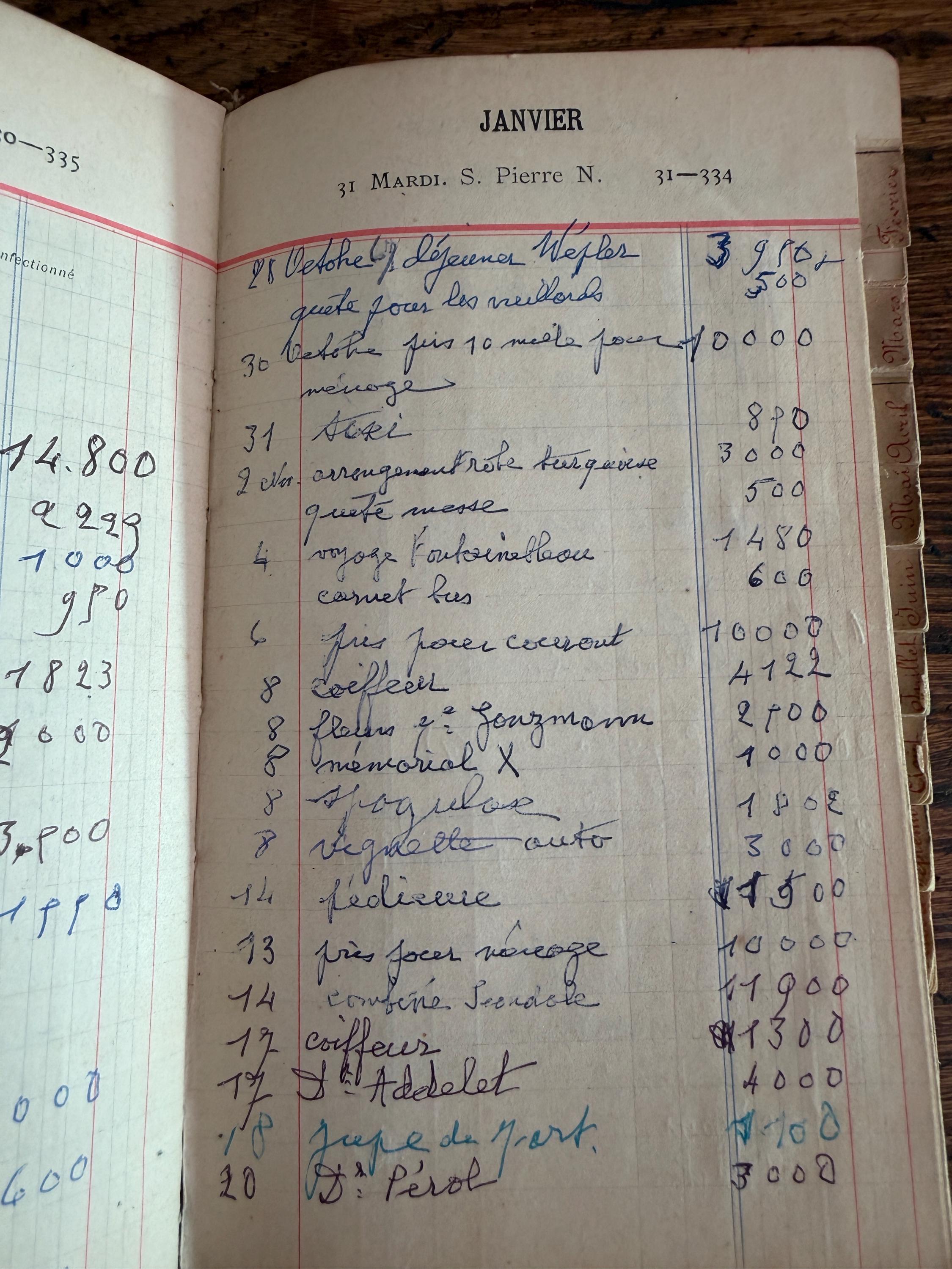 Agenda 1905 French Language Vintage Diary