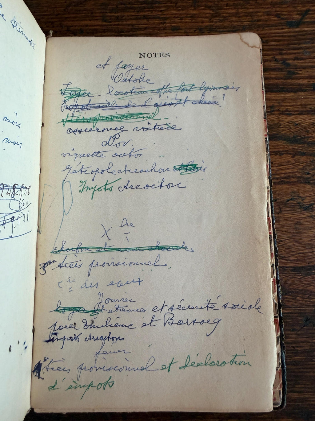 Agenda 1905 French Language Vintage Diary