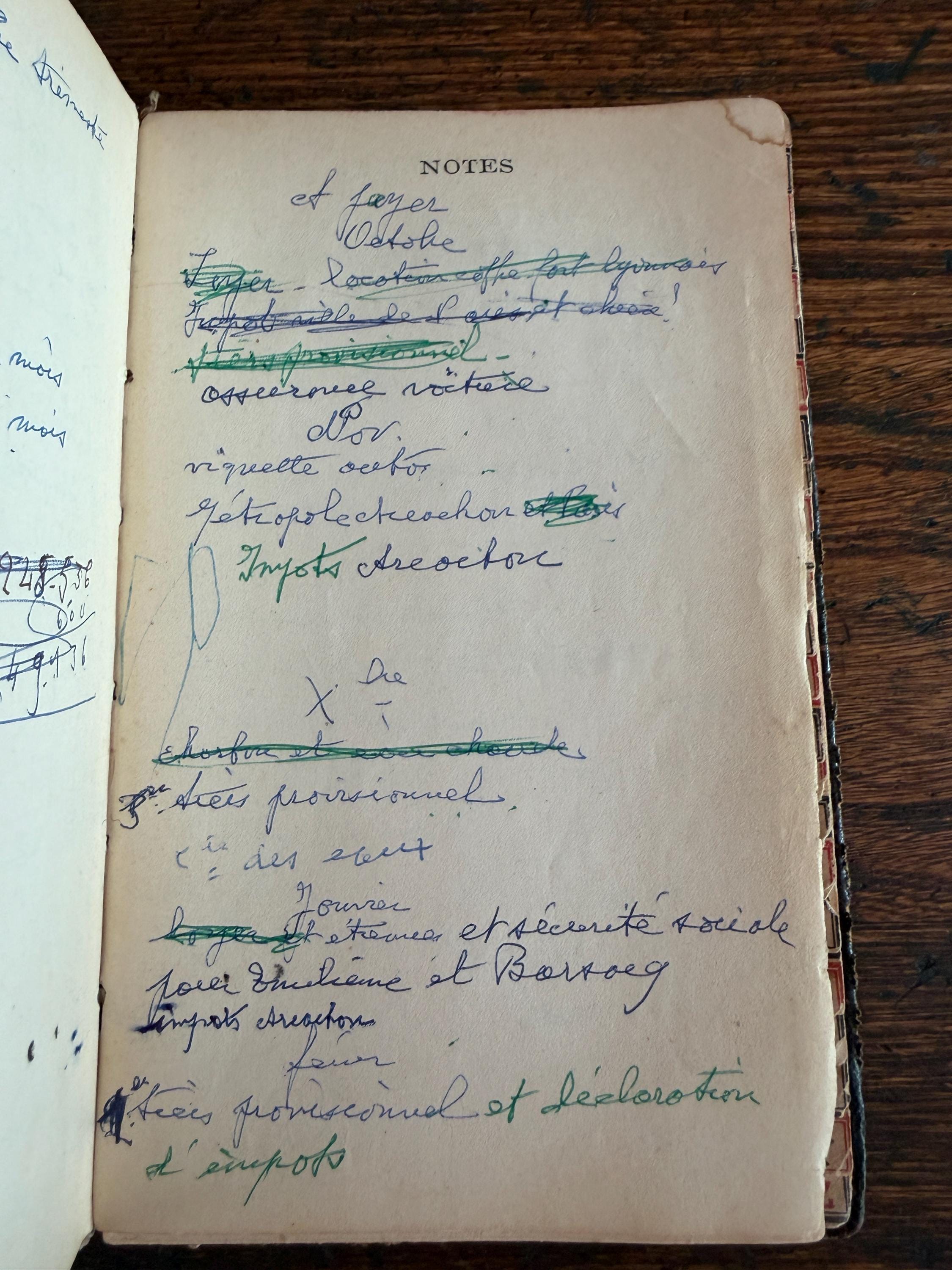 Agenda 1905 French Language Vintage Diary