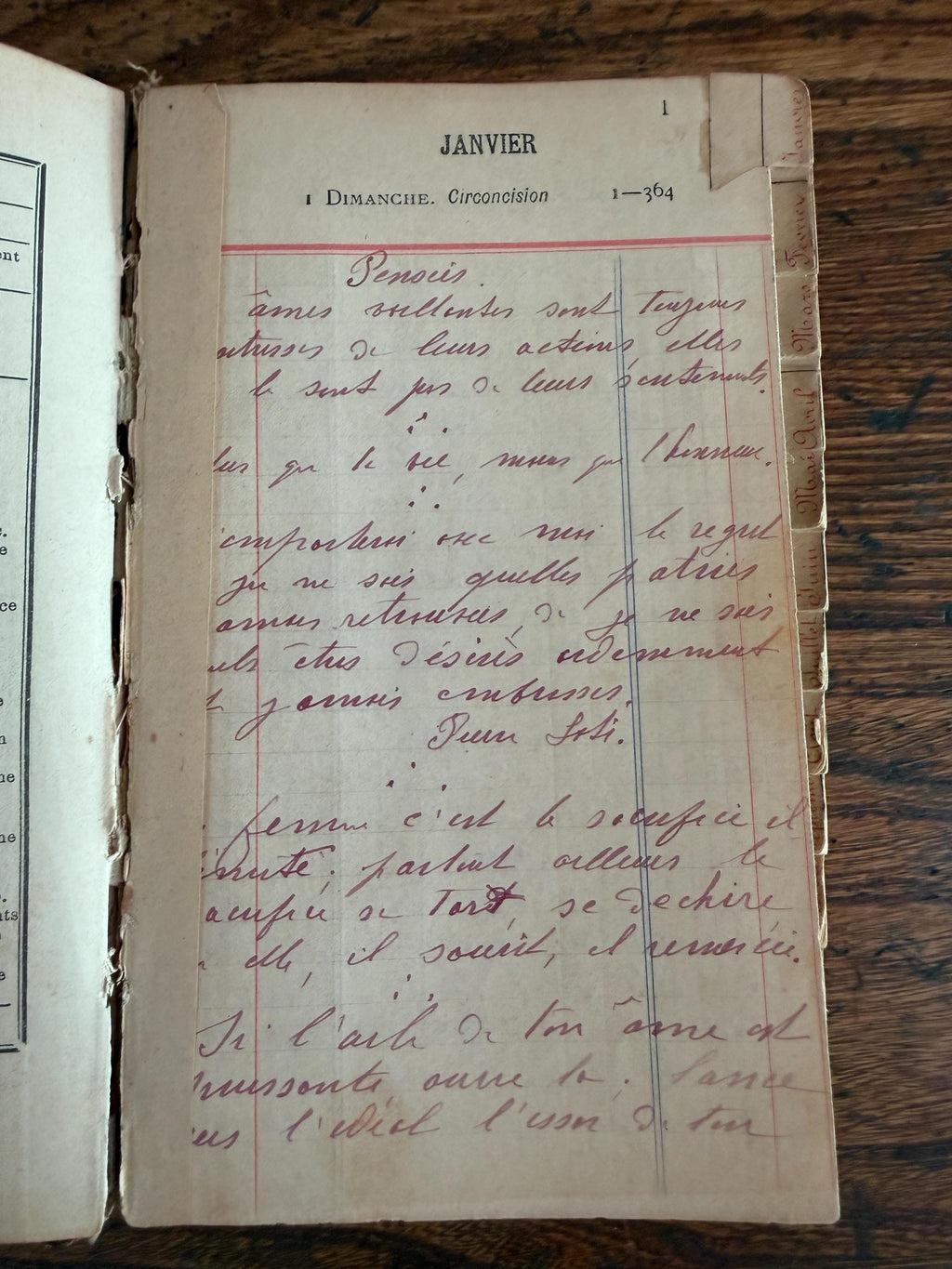 Agenda 1905 French Language Vintage Diary