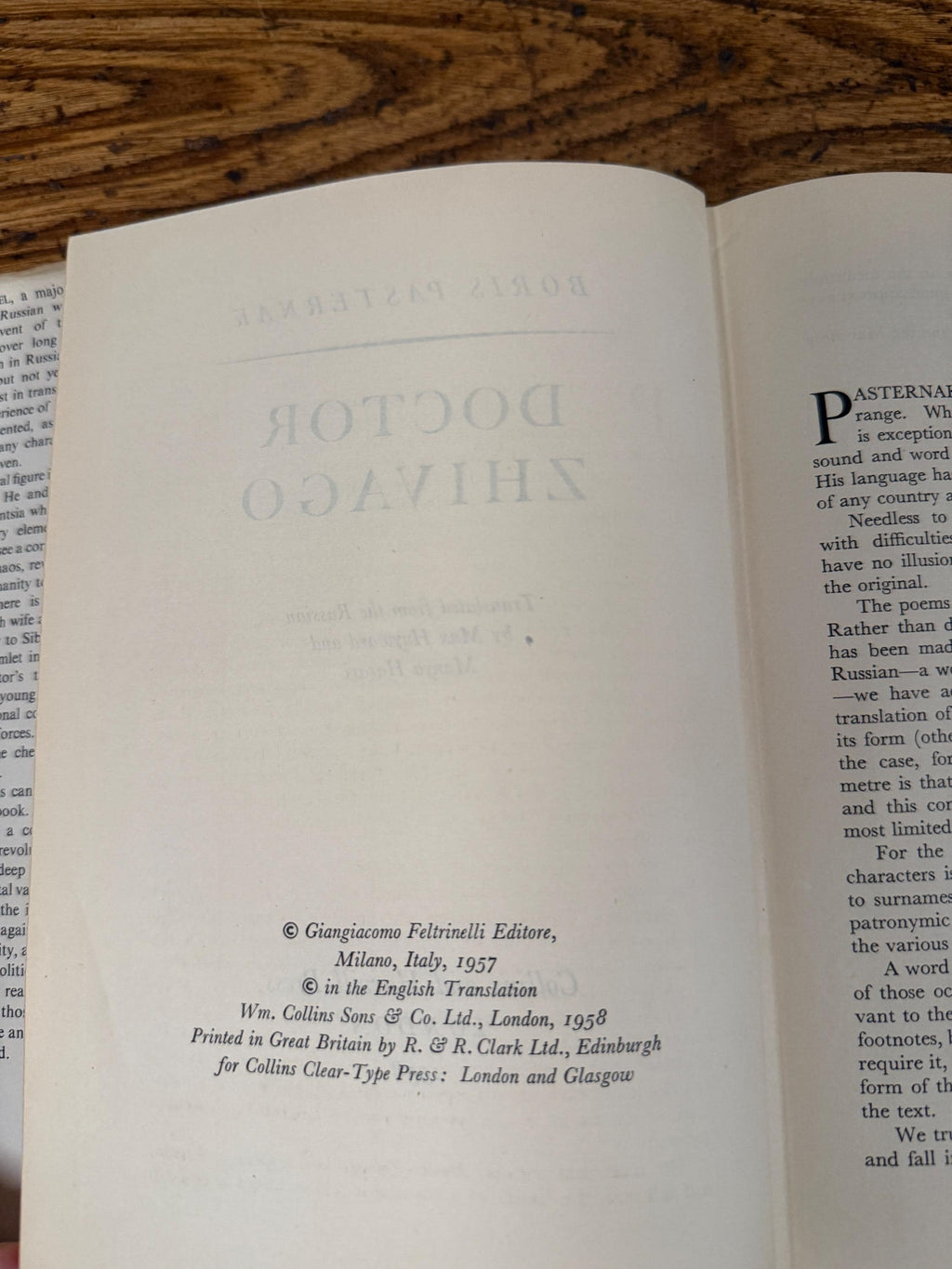 Doctor Zhivago by Boris Pasternak | 1958 Hardcover with Dust Jacket