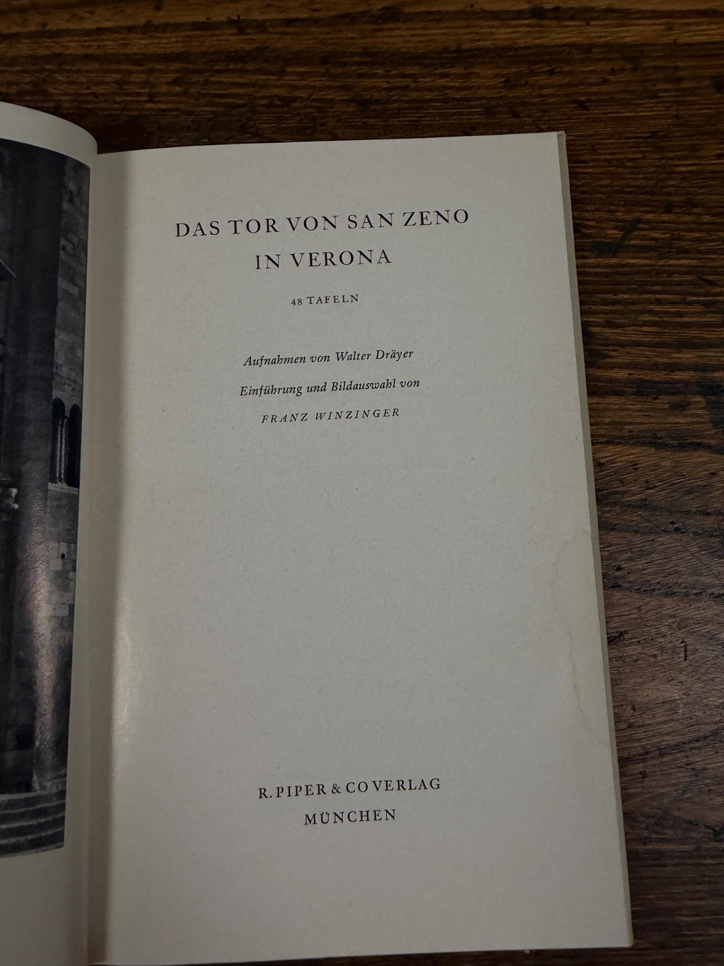 Das Tor Von San Zeno in Verona by Walter Dräyer, Franz Winzinger | 1958 Paperback