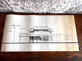 Mid Century Architectural Drawing - Hipped Roof Elevation - Original Hand Drawn House Rendering