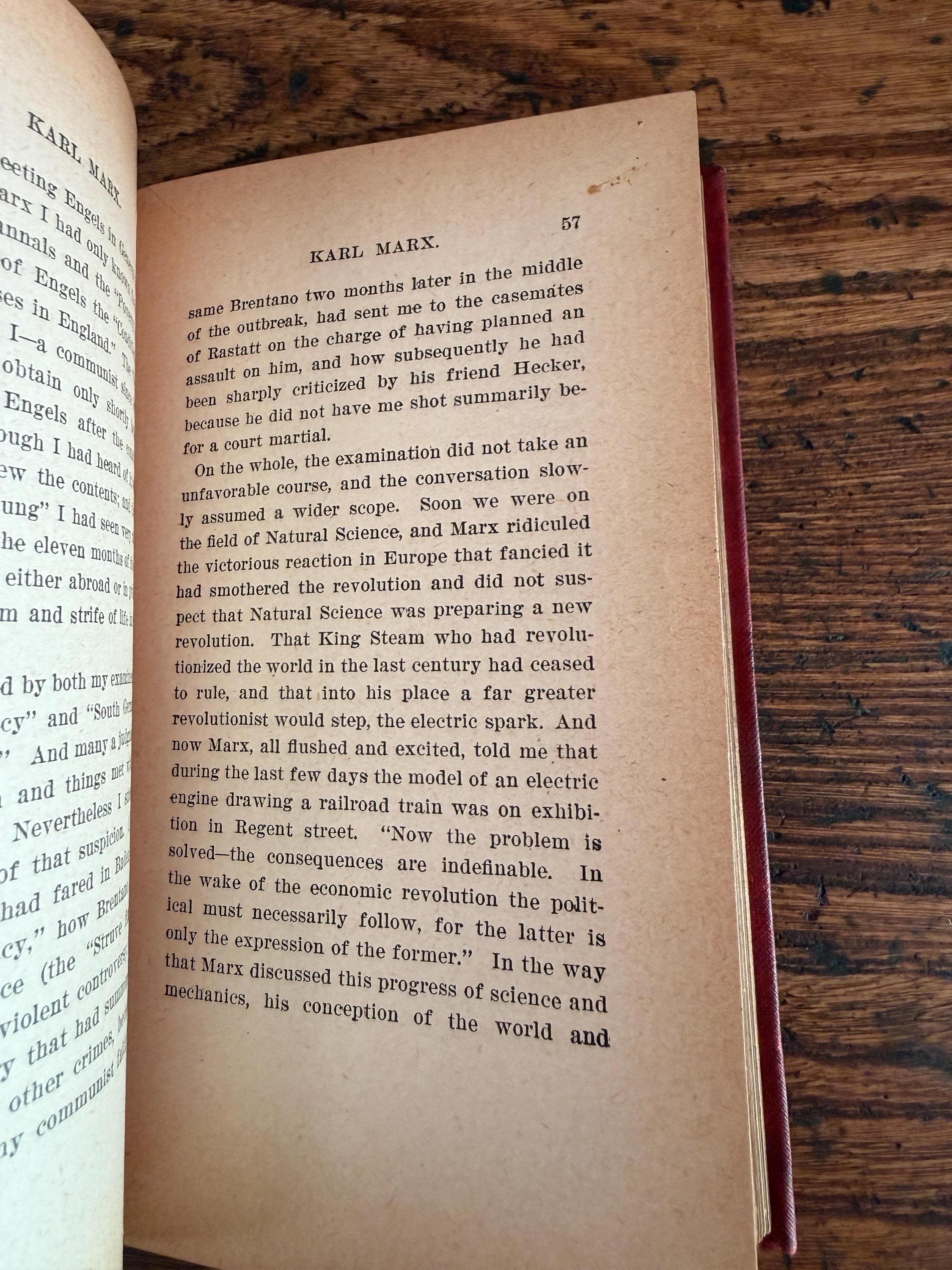 Karl Marx Biographical Memoirs by Wilhelm Liebknecht | 1901 Hardcover