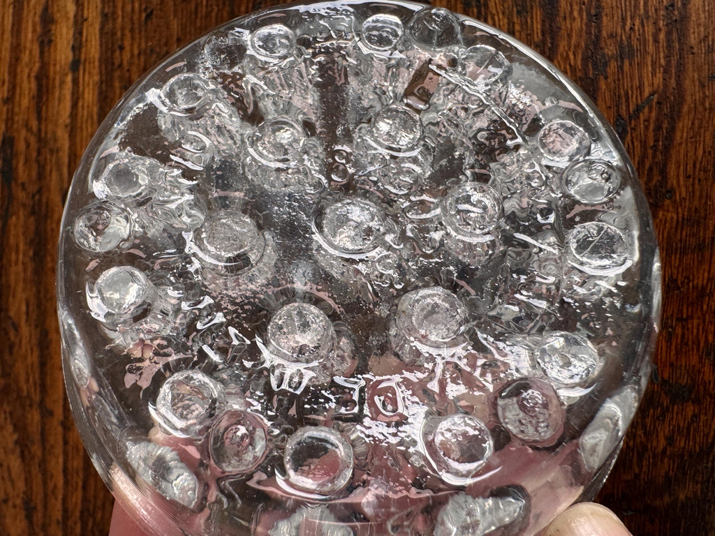 Vintage Clear Glass Flower Frog - Made in England