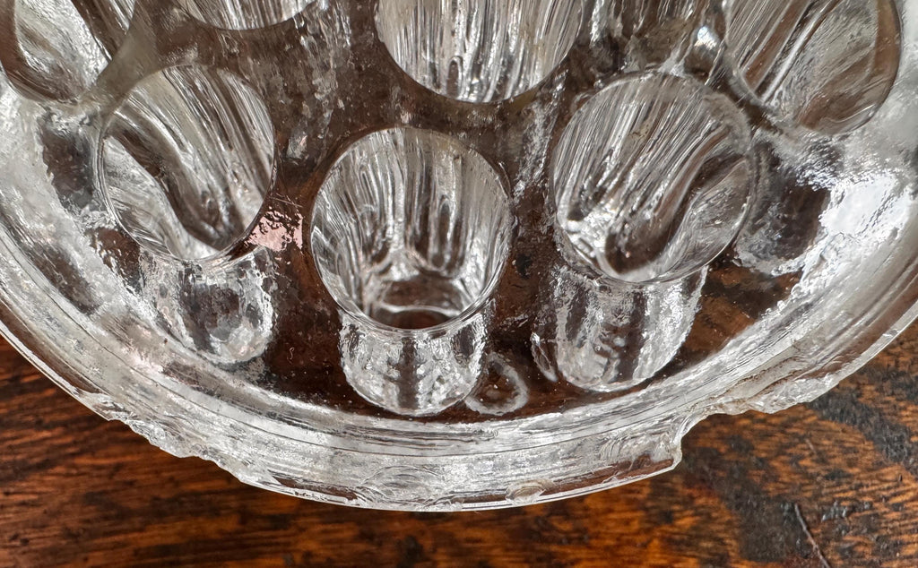 Vintage Clear Glass Flower Frog - Made in England