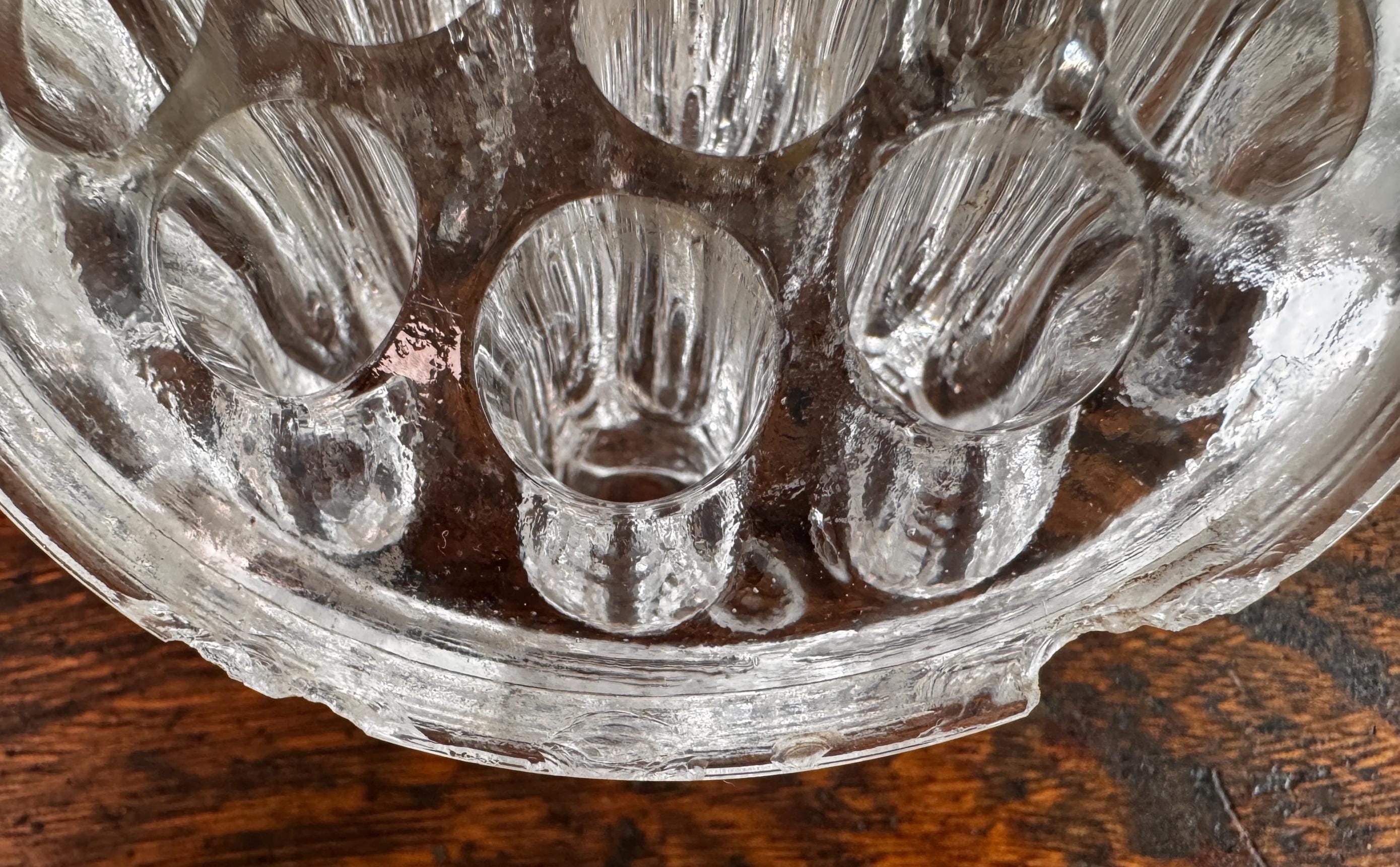Vintage Clear Glass Flower Frog - Made in England