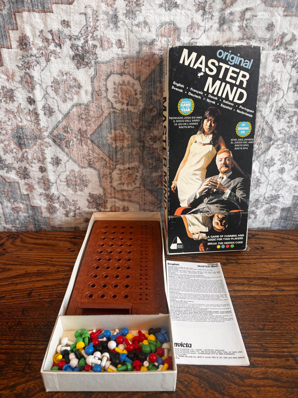 Original Master Mind Board Game by Invicta Plastics Ltd. | 1972 Vintage Logic Game