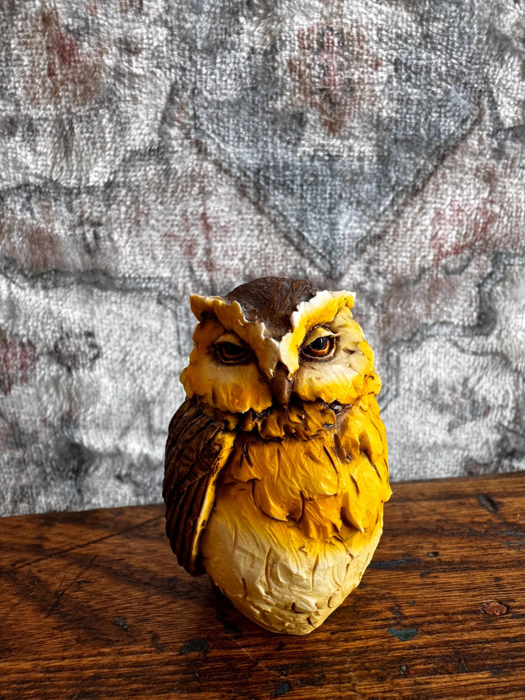 Hand-Painted Ceramic Owl Figurine by D. Capozzio | Artefice Ottanta 1984