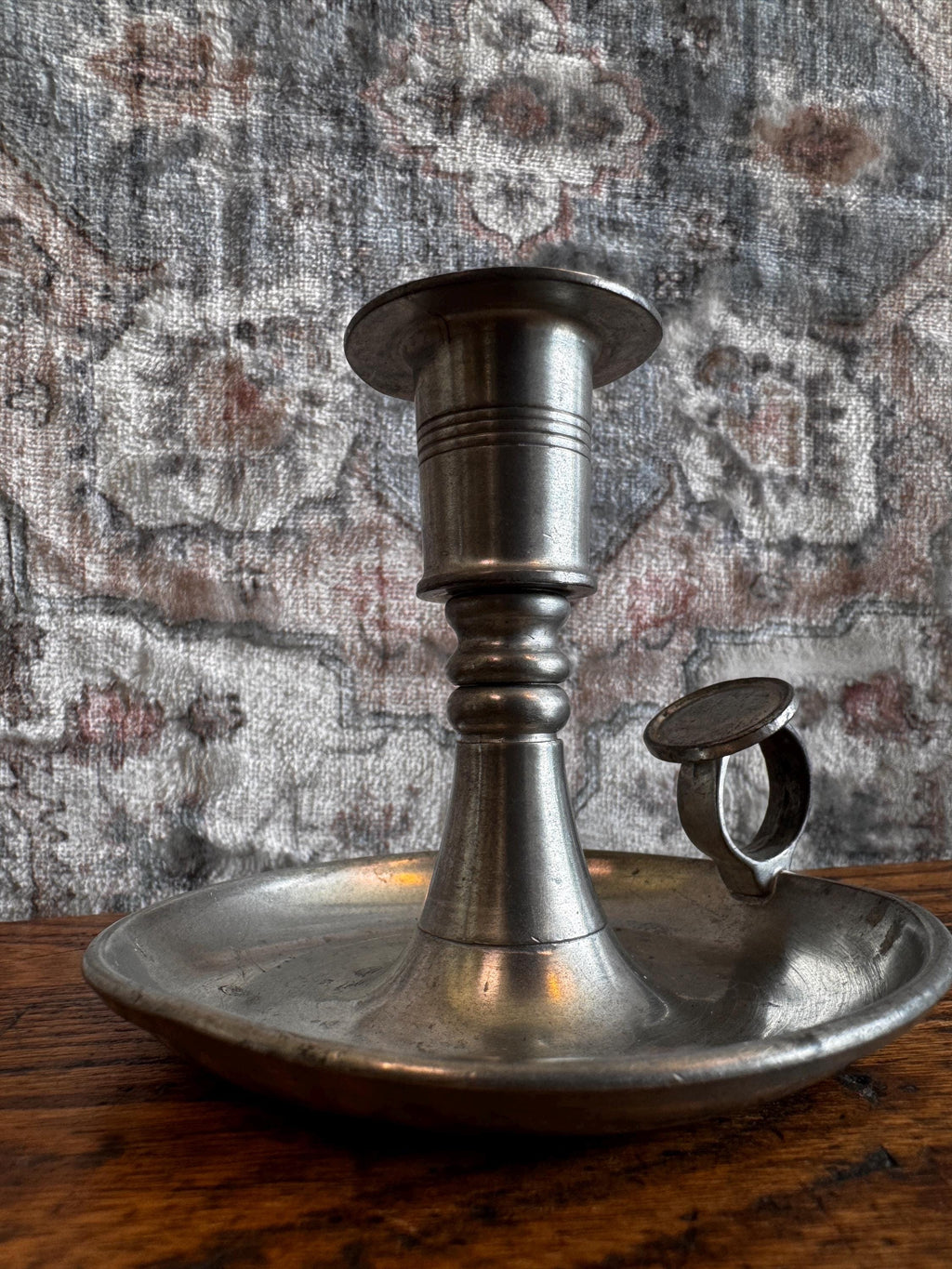 Vintage Pewter Chamberstick Candle Holder by KMD Royal Holland