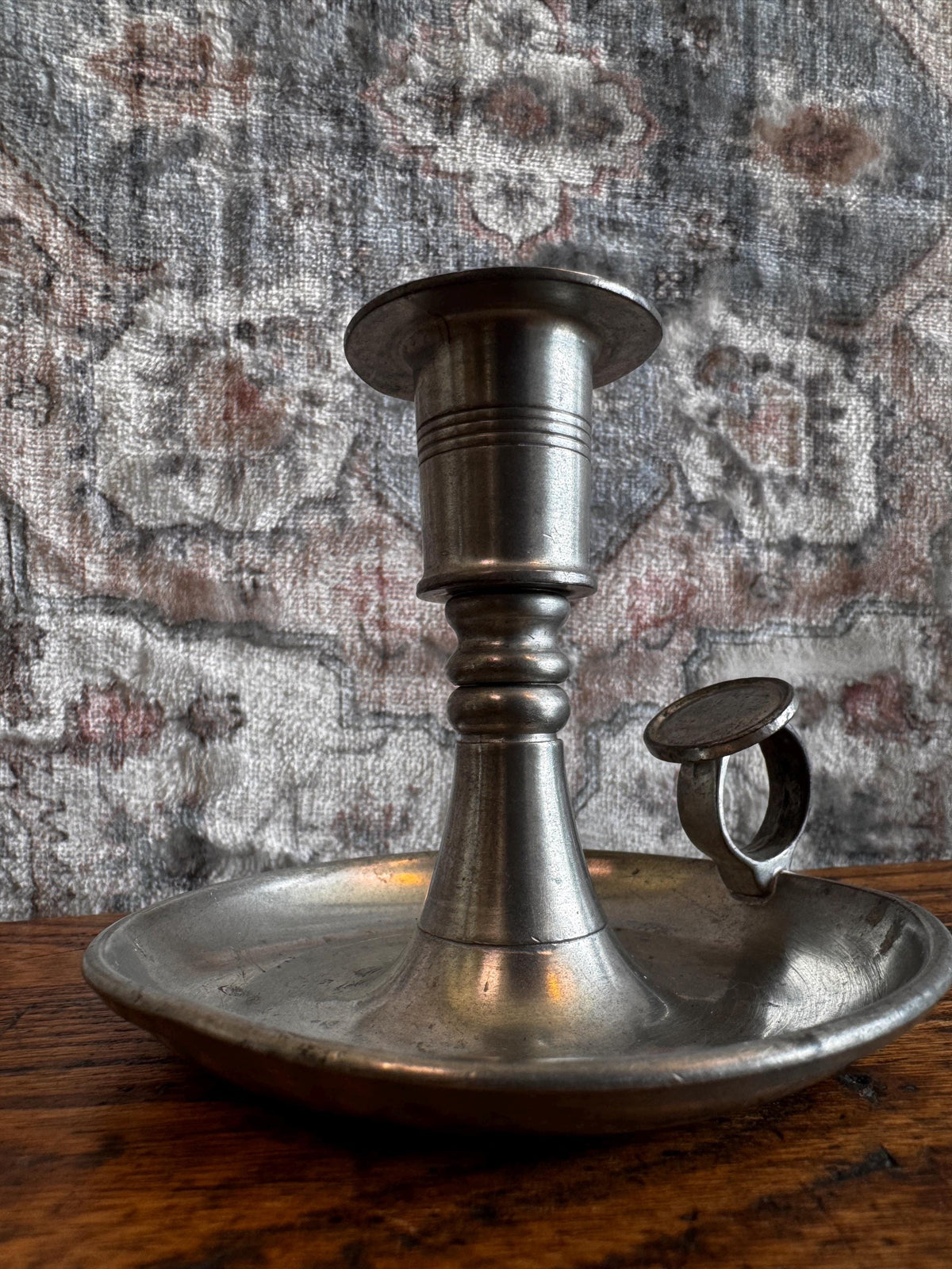 Vintage Pewter Chamberstick Candle Holder by KMD Royal Holland