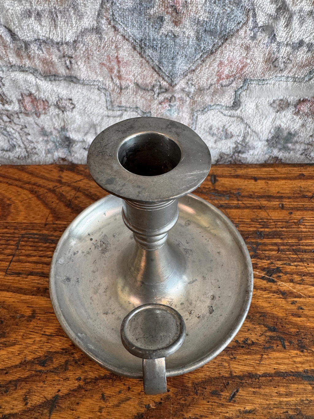 Vintage Pewter Chamberstick Candle Holder by KMD Royal Holland