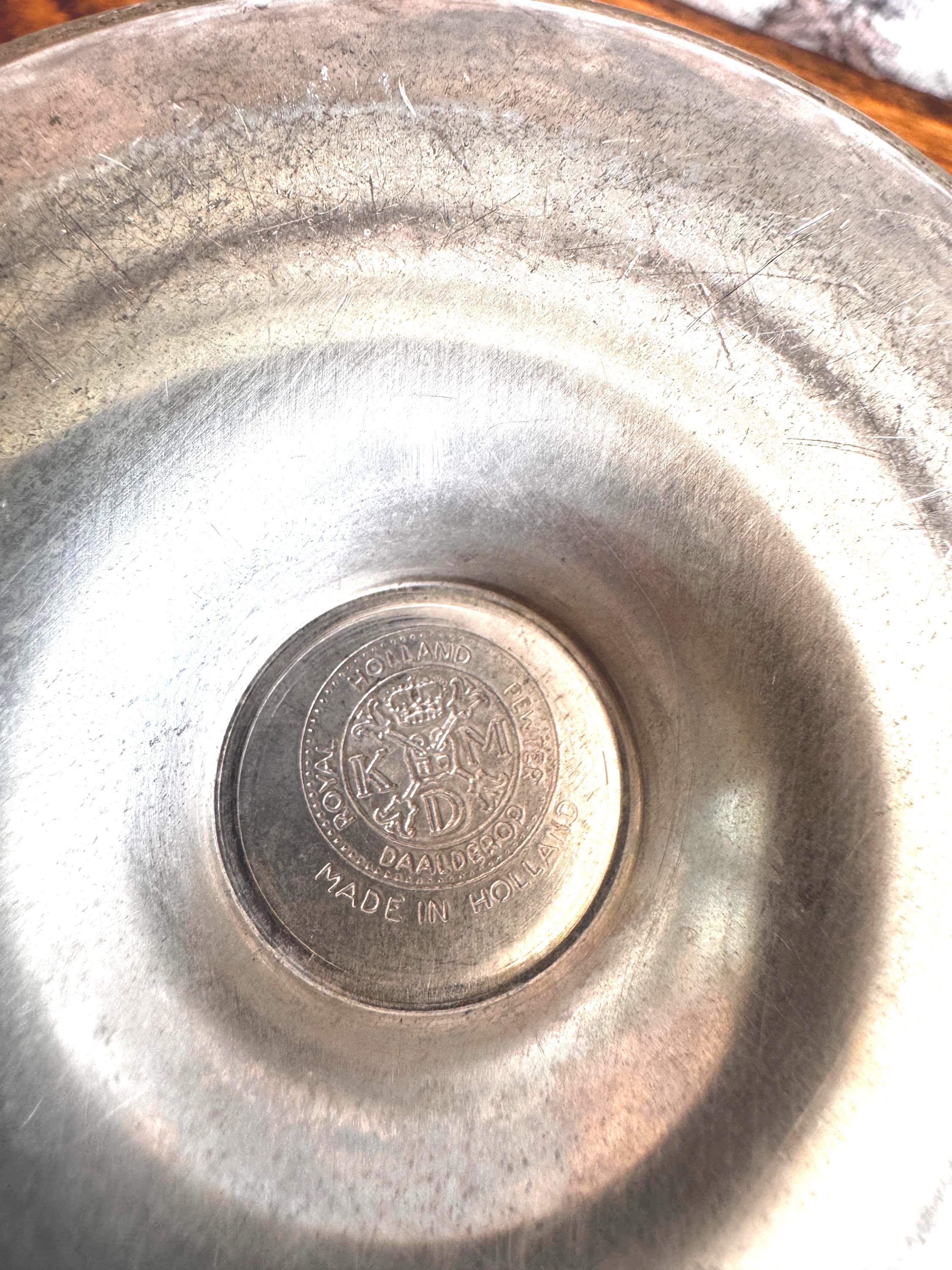 Vintage Pewter Chamberstick Candle Holder by KMD Royal Holland