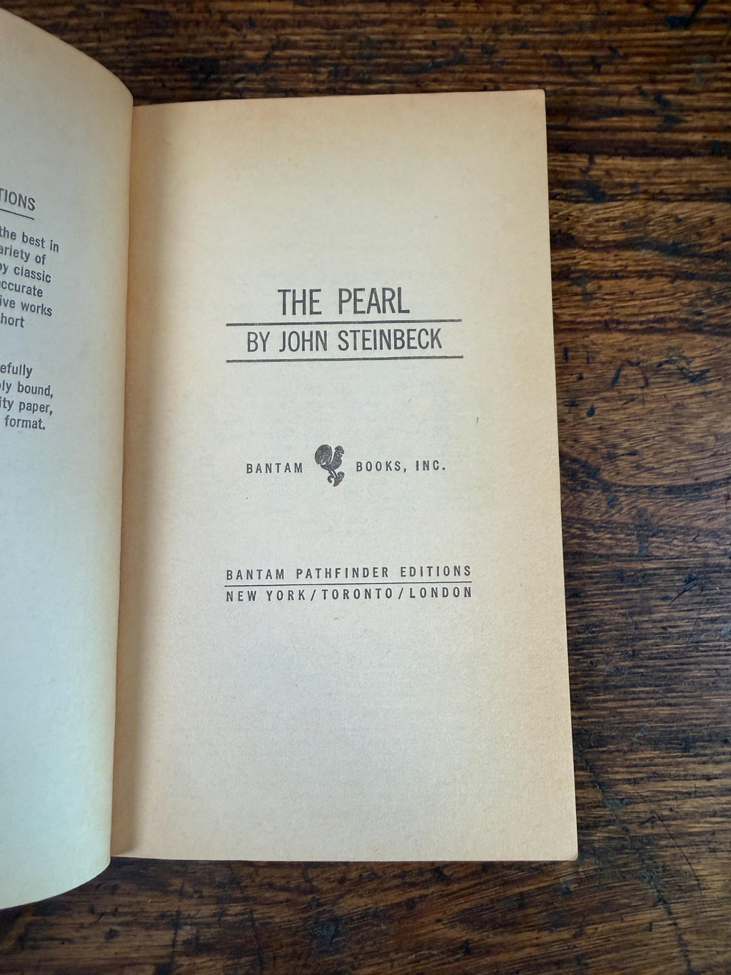 Steinbeck 3 Book Lot: The Pearl, Once There Was a War, East of Eden | 1960s-70s Paperback