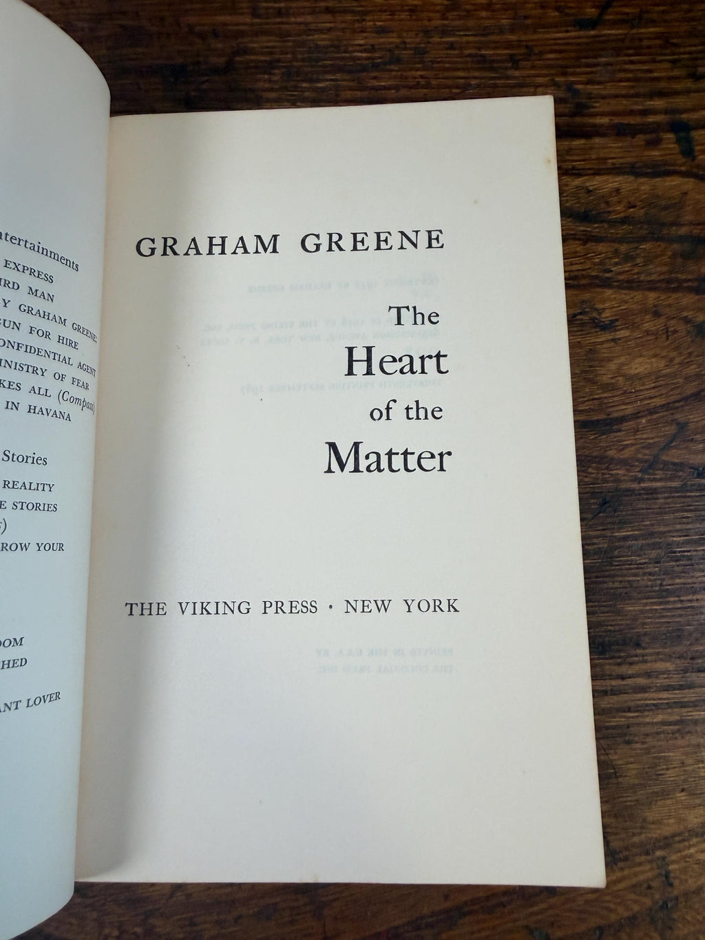 Graham Greene 3 Book Lot: The Heart of the Matter, Another Mexico, Brighton Rock | 1960s Paperback