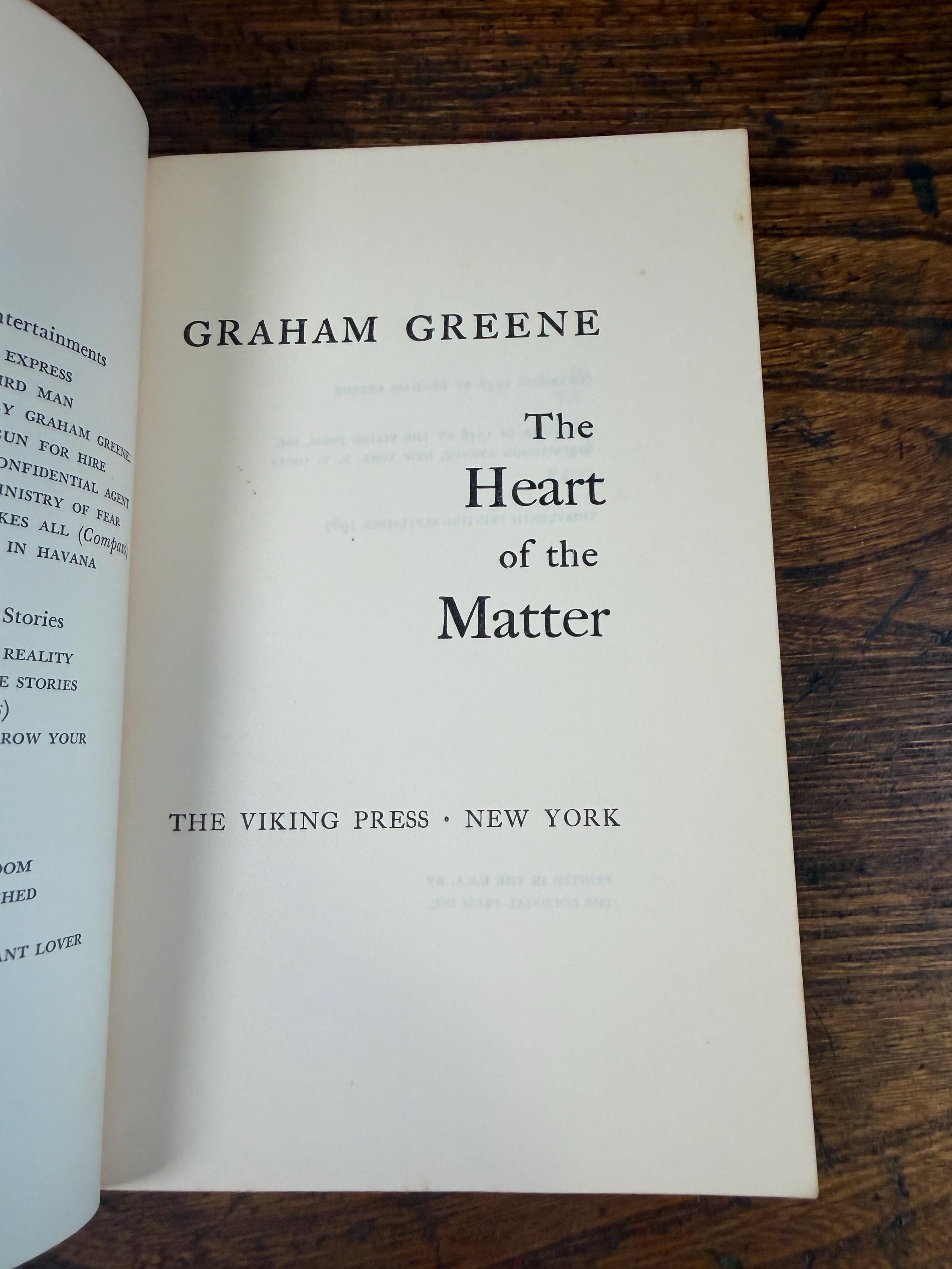 Graham Greene 3 Book Lot: The Heart of the Matter, Another Mexico, Brighton Rock | 1960s Paperback