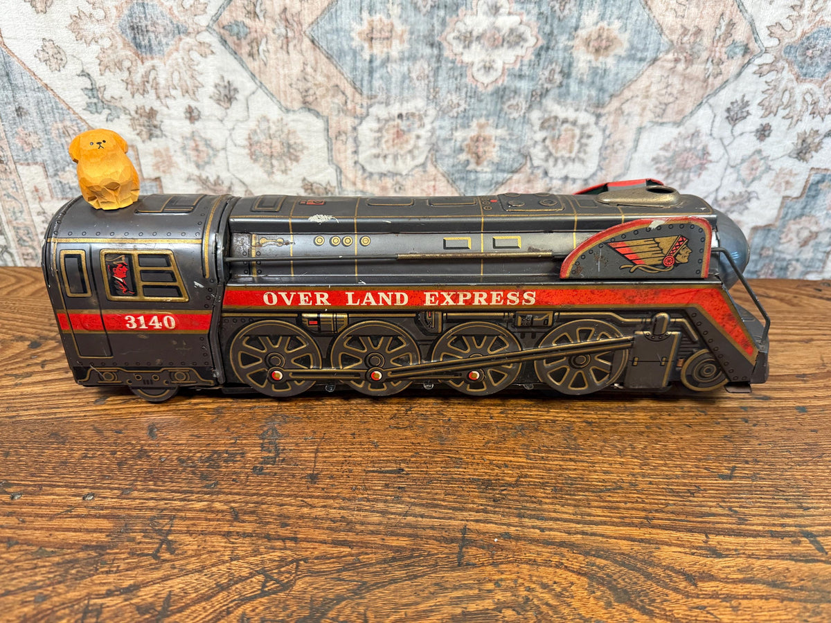 Over Land Express Tin Toy Train Locomotive