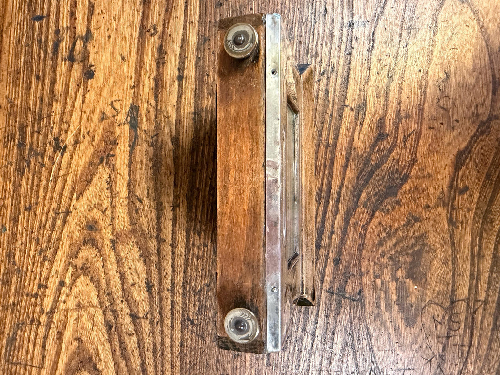 Vintage Perpetual Desk Calendar with Metal and Wood Frame