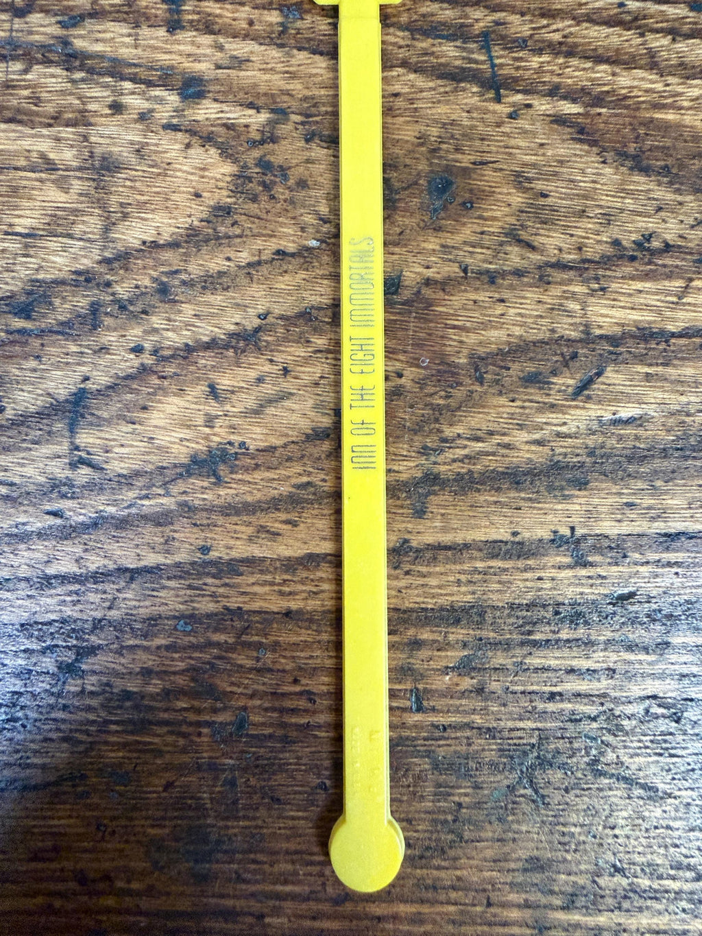 Inn of the Eight Immortals Yellow Plastic Stir Stick