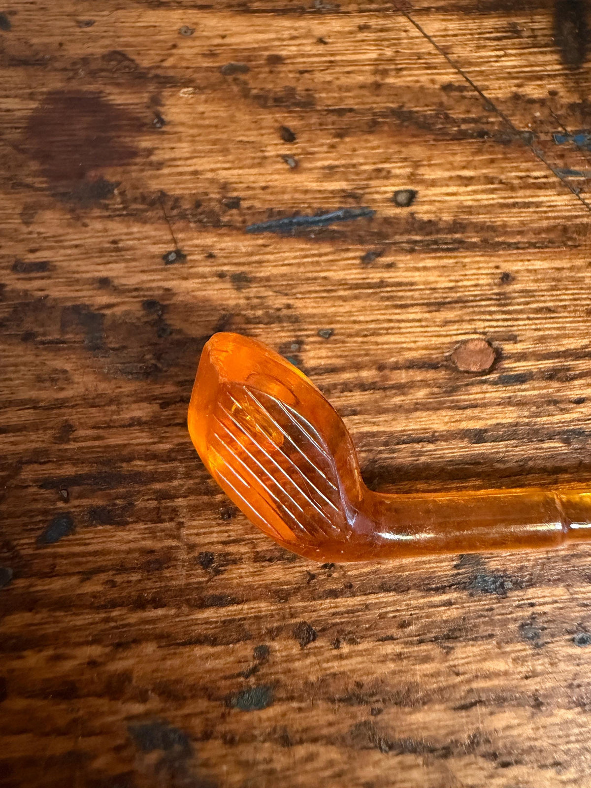 Vintage Amber Golf Club Plastic Swizzle Stick for Cocktails