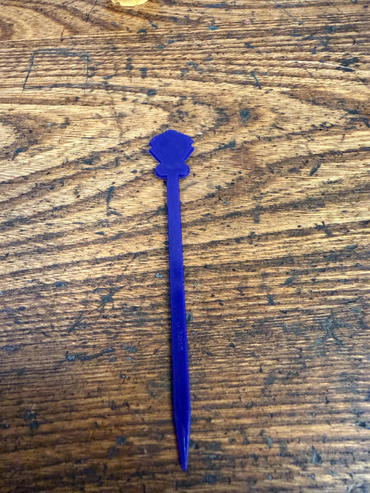 Vintage Blue Plastic Cocktail Stirrer from the Ritz