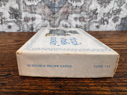 Here's What's Cookin' Stove Vintage Double Recipe Cards