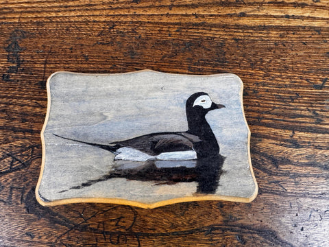Lot of 2 Hand-Painted Wooden Bird Wall Plaques