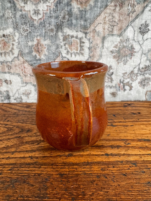 Handmade Glazed Ceramic Mug with Earthy Tones